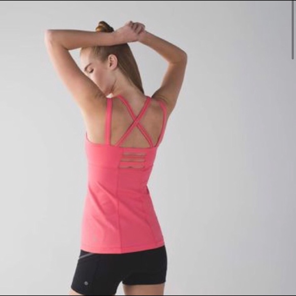 Lululemon Happy Strappy Tank Top Pink Lemonade